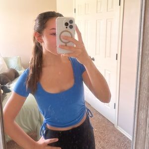 NWT cotton on cap sleeve tie side shirt